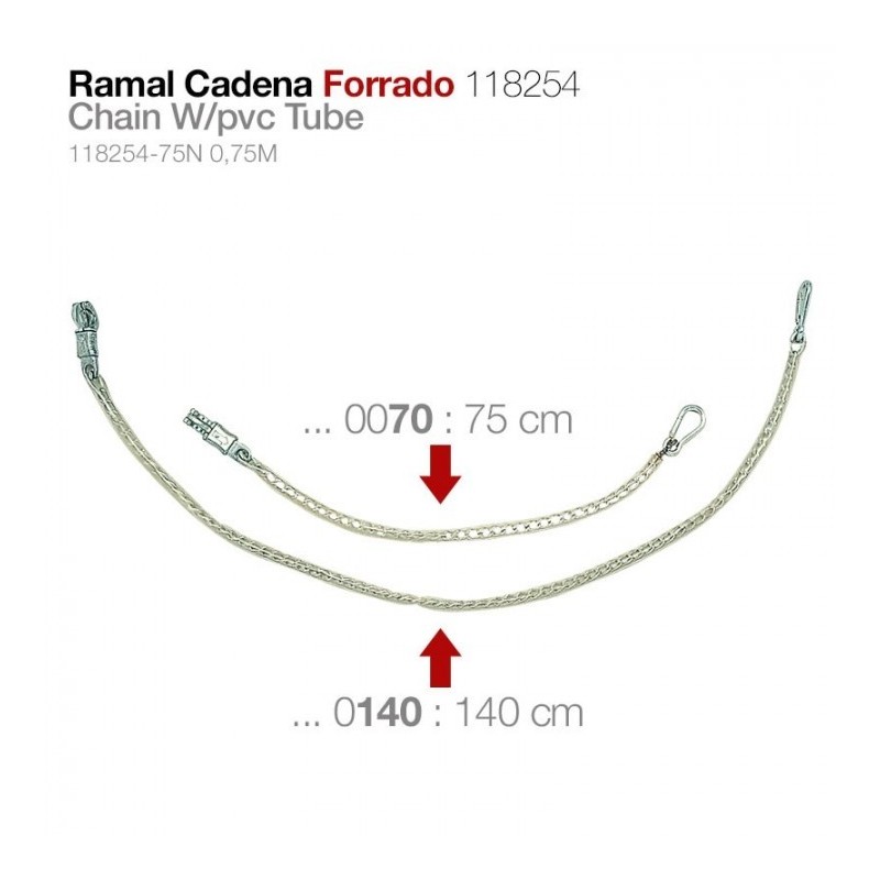 RAMAL CADENA FORRADO 118254 - 140 cm.