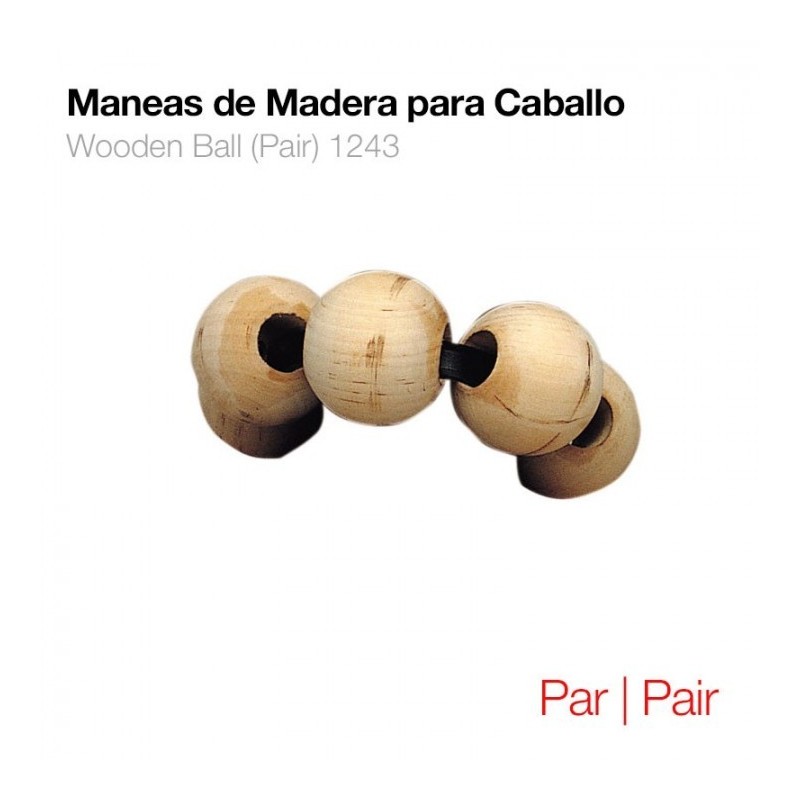 MANEAS DE MADERA PARA CABALLO PAR