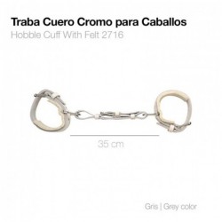 TRABA CUERO CROMO PARA CABALLOS