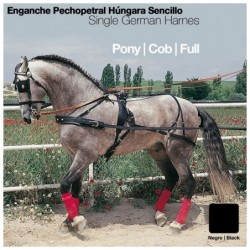 ENGANCHE PECHOPETRAL HÚNGARA SENCILLO NEGRO