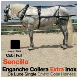 ENGANCHE COLLERA EXTRA INOX SENCILLO NEGRO