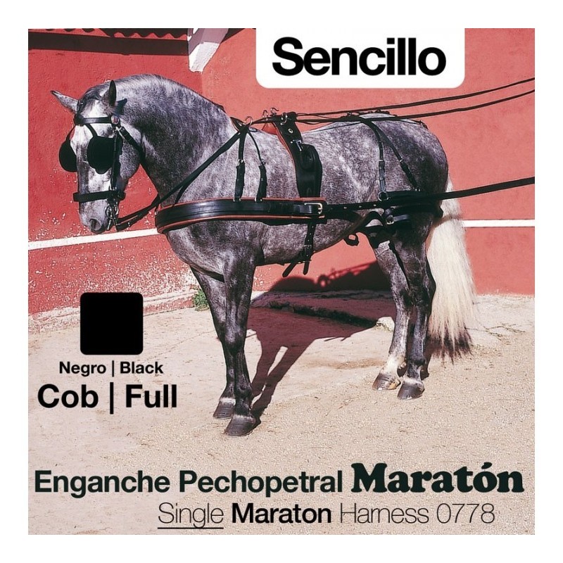 ENGANCHE PECHOPETRAL MARATÓN SENCILLO NEGRO