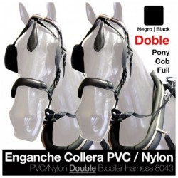 ENGANCHE COLLERA PVC/NYLON DOBLE NEGRO