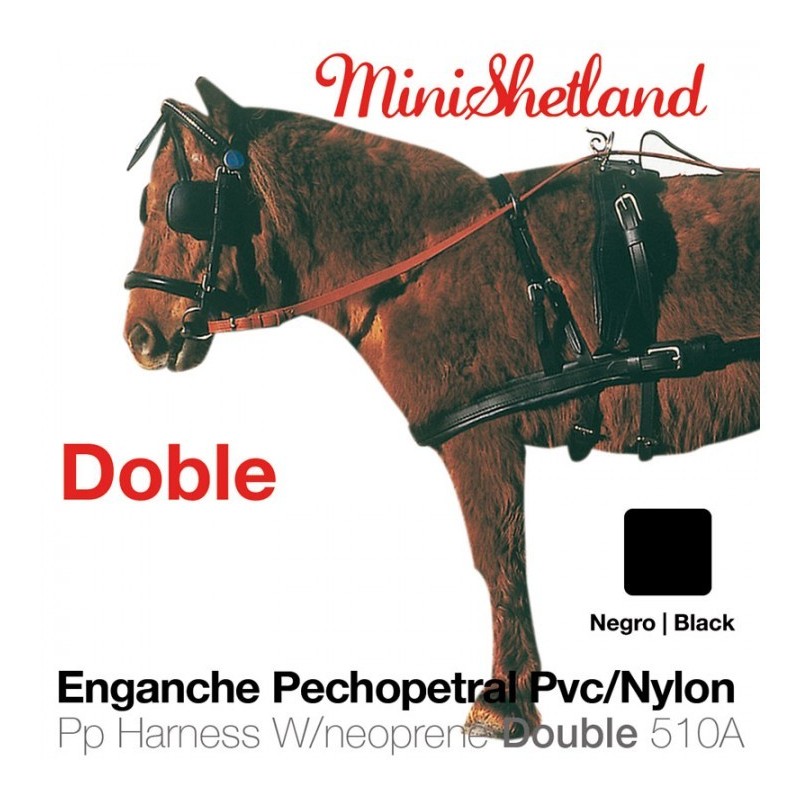 ENGANCHE PECHOPETRAL PVC/NYLON DOBLE MINISHETLAND