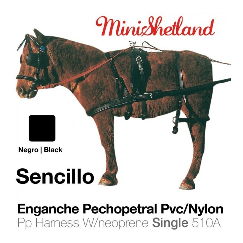 ENGANCHE PECHOPETRAL PVC/NYLON SENCILLO MINISHETLAND