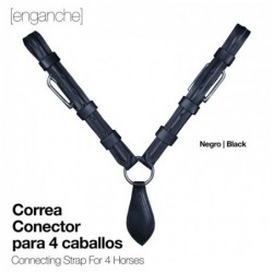 ENGANCHE CORREA CONECTOR PARA 4 CABALLOS NEGRO