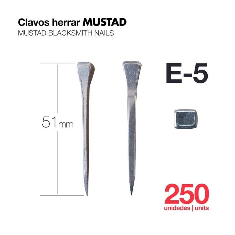 CLAVOS HERRAR MUSTAD 250uds E-5