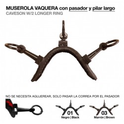 MUSEROLA VAQUERA PASADOR Y PILAR LARGO MARRON