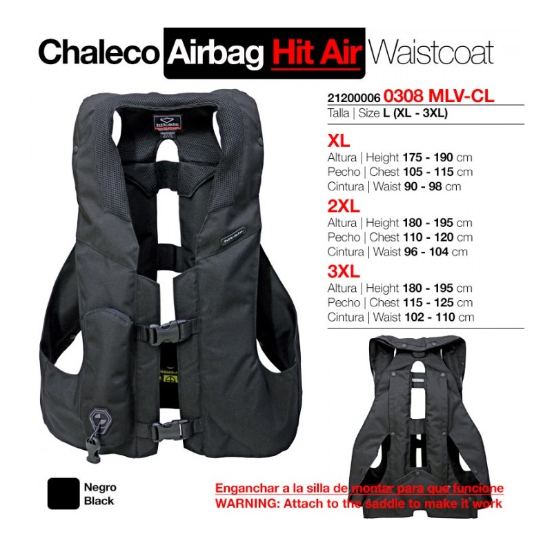 CHALECO AIRBAG. HIT AIR MLV-CL