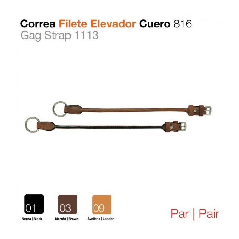 CORREA FILETE ELEVADOR CUERO 816 PAR