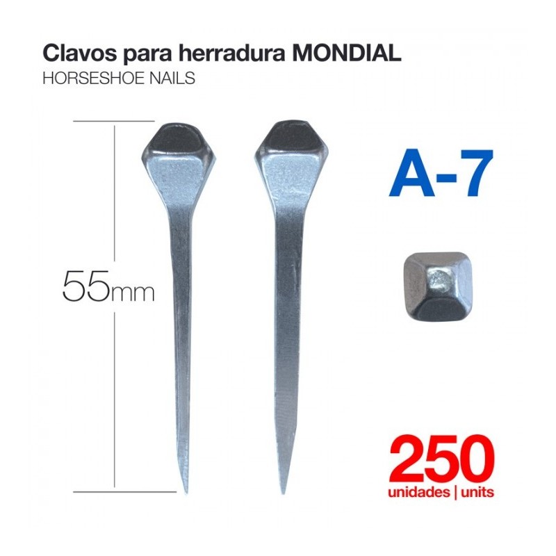 CLAVOS PARA HERRADURA MONDIAL A-7 250uds