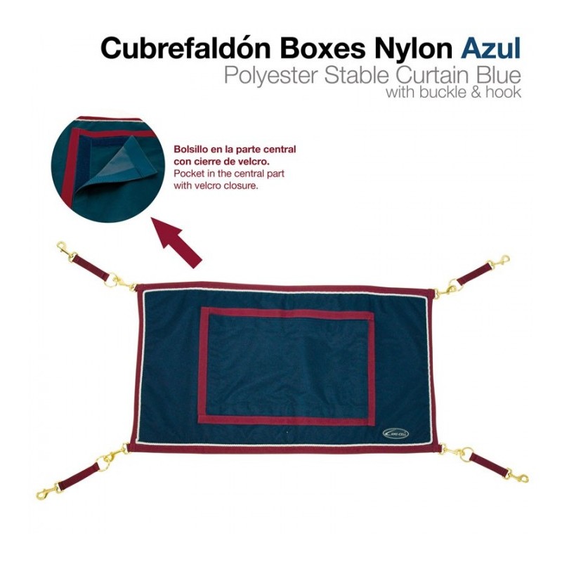 CUBREFALDÓN BOXES NYLÓN AZUL