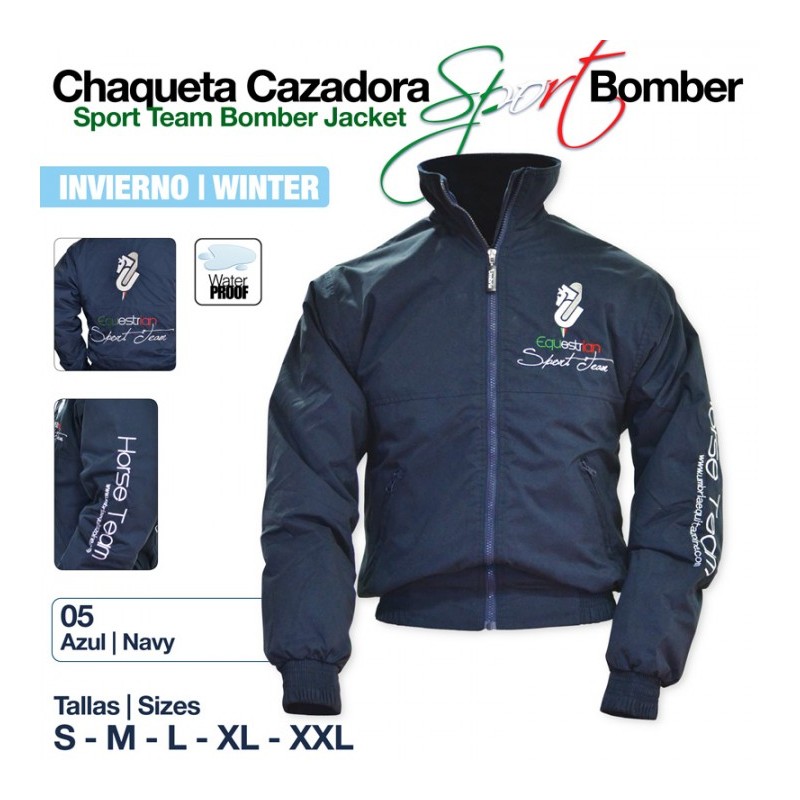 CHAQUETA CAZADORA SPORT BOMBER AZUL