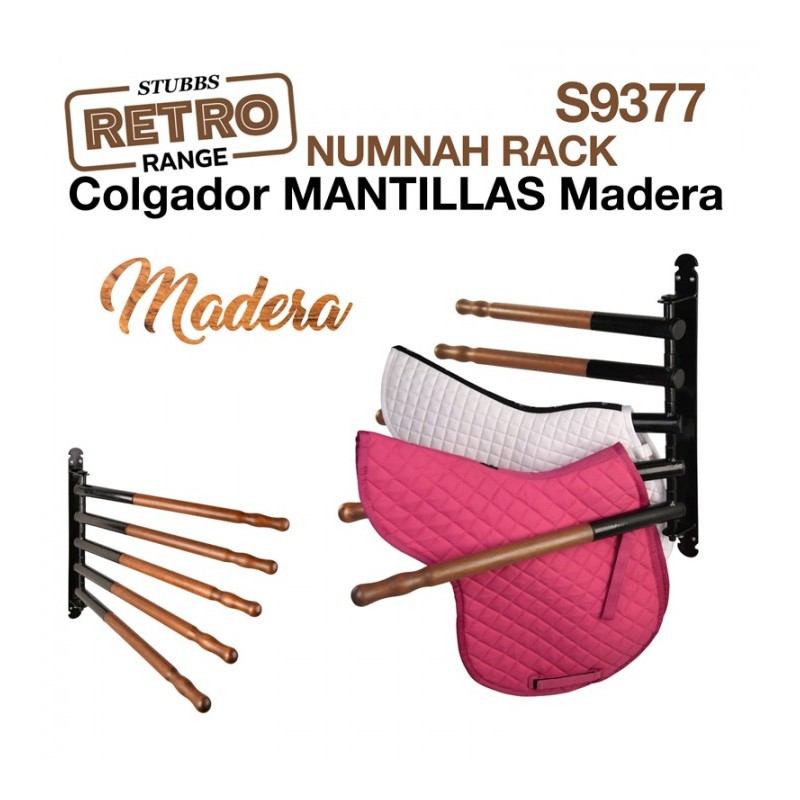 COLGADOR MANTILLAS MADERA STUBBS RETRO NUMNAH RACK S9377