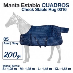 MANTA ESTABLO CUADROS AZUL 0016 200gr