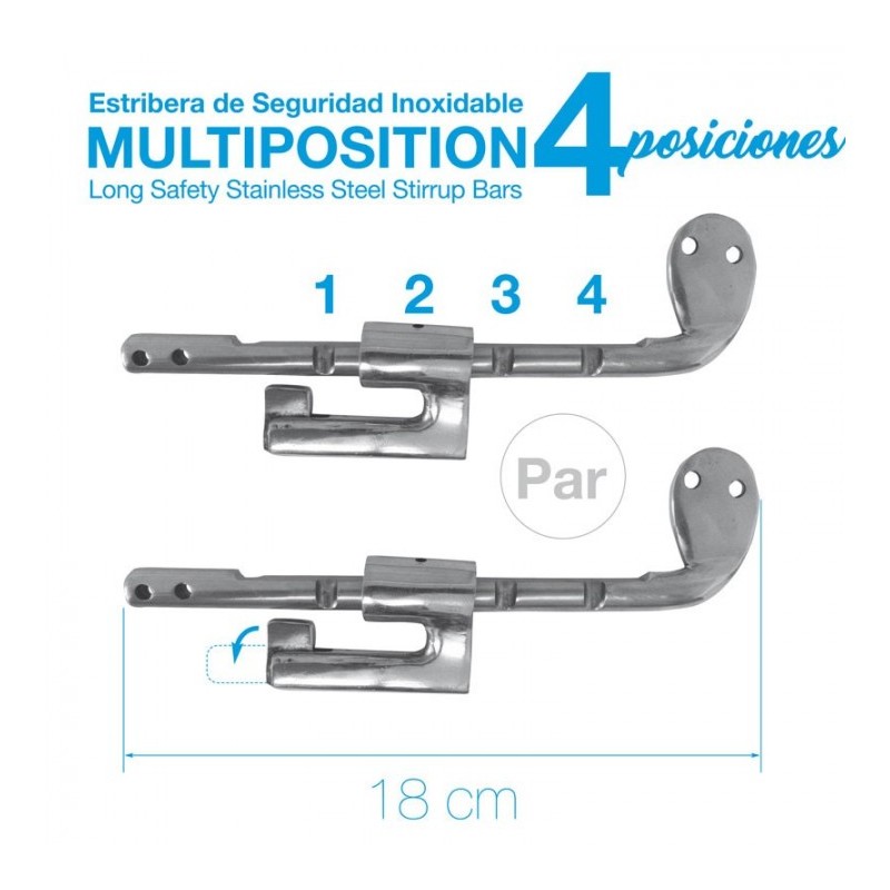 ESTRIBERA MULTIPOSICIÓN 4-POSICIONES PAR