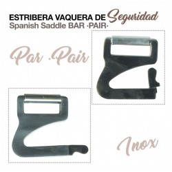 ESTRIBERA VAQUERA DE SEGURIDAD INOX PAR