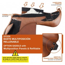 SILLA CON BASTES MULTIPOSICIÓN Y RELLENABLES