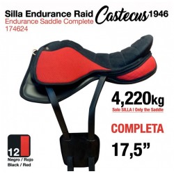 SILLA ENDURANCE RAID CASTECUS 1946 17.5" NEGRO/ROJO