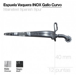 ESPUELA VAQUERA INOX GALLO CURVO