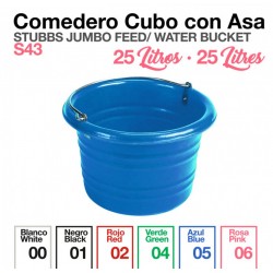 COMEDERO CUBO CON ASA STUBBS S43 25 Litros