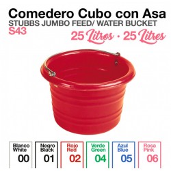COMEDERO CUBO CON ASA STUBBS S43 25 Litros
