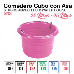 COMEDERO CUBO CON ASA STUBBS S43 25 Litros