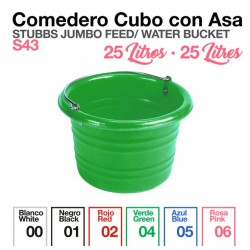 COMEDERO CUBO CON ASA STUBBS S43 25 Litros
