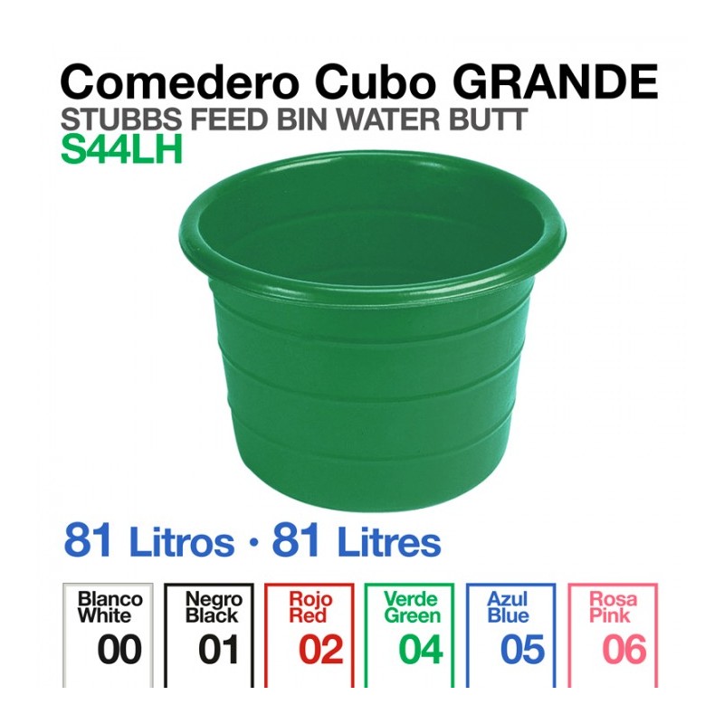 COMEDERO CUBO GRANDE STUBBS S44LH 81 Litros